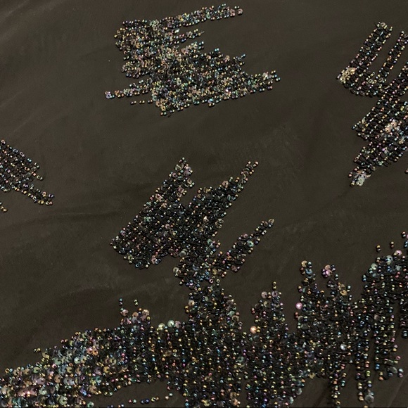 Vintage Odyssey silk and beaded blouse, Large - Picture 5 of 7